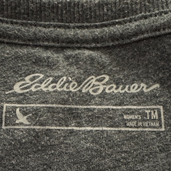 Eddie Bauer Charcoal and Magenta Striped Long Sleeve Tee - Picture 5 of 8